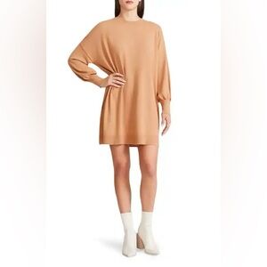 BB Dakota by Steve Madden Olivia Sweater Minidress Oversized Dress S Camel